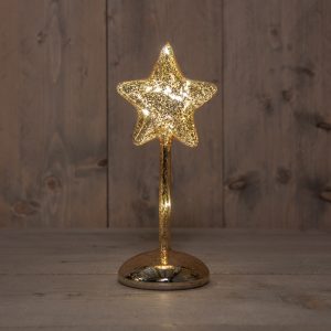 Anna's Collection Led Kerstster op voet goud - 23.5cm