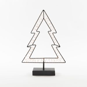 Anna's Collection Led Indoor Kerstboom zwart 24x35.5cm