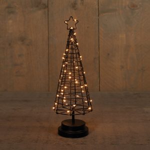 Anna's Collection Led 3D Kerstboom zwart - 36 cm