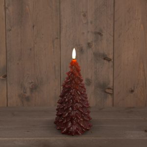 Anna's Collection Led kaars Kerstboom burgundy