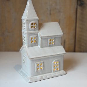 Clayre en Eef kerk met verlichting