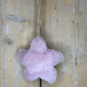 Pluche Ster roze