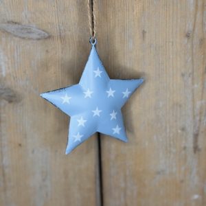 Ster lichtblauw met sterretjes