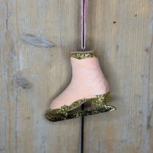 Kunstschaats roze met goud