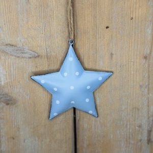 Ster lichtblauw met stip