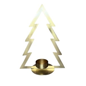 Kerstboom theelichtje goud