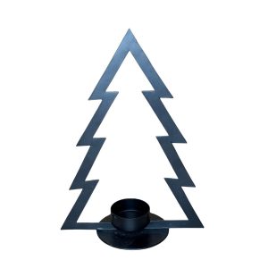 Kerstboom theelichtje zwart