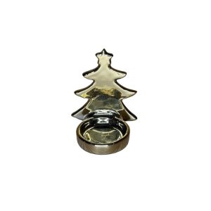 Kerstboom Waxinehouder Goud