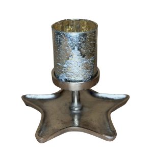 Colmore kaarsenhouder windlicht ster zilver