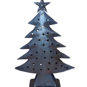 Kerstboom met waxinelichthouder donkerbruin