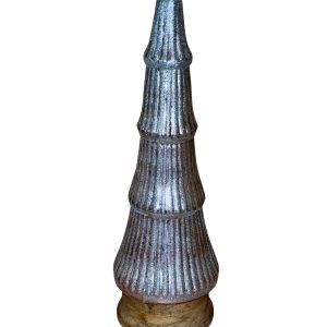 Clayre en Eef Kerstboom op houten voet roze/zilver