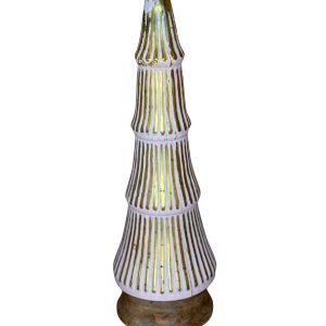 Clayre en Eef Kerstboom op houten voet roze/goud