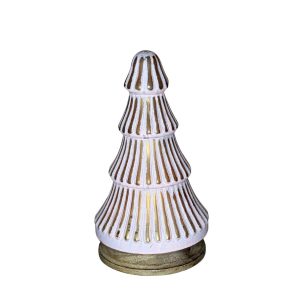 Clayre en Eef kerstboom op houten voet roze/goud