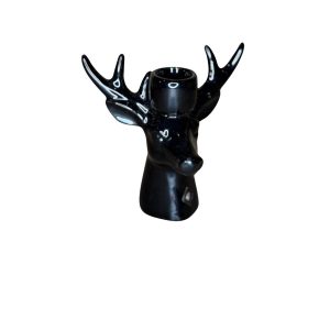 Kandelaar Keramiek rendier zwart