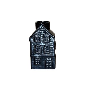 Kandelaar Keramiek huis zwart
