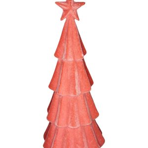 Kerstboom fluweel perzik, groot