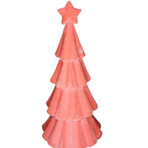 Kerstboom fluweel perzik, middel