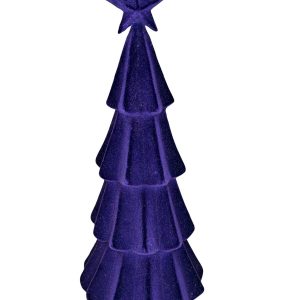 Kerstboom fluweel paars, groot