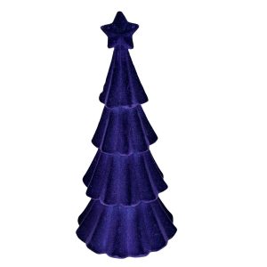 Kerstboom fluweel paars, middel